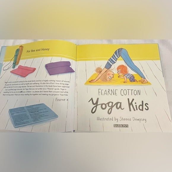 Yoga Kids by Fearne Cotton Hardback Book 
Illustrated by Sheena Dempsey - Picture 4 of 5